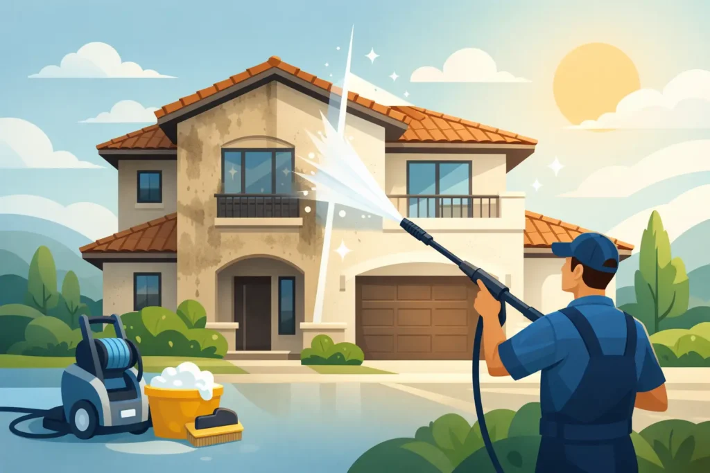 House Washing for Stucco Homes Done Right