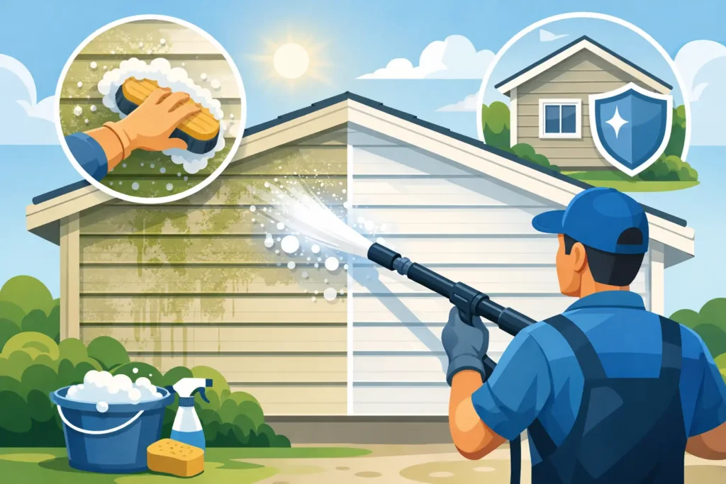 How to Wash Vinyl Siding Safely