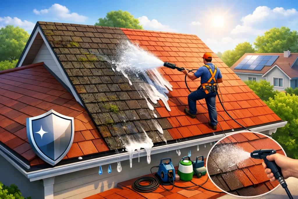 Best Methods for Roof Washing That Protect Shingles