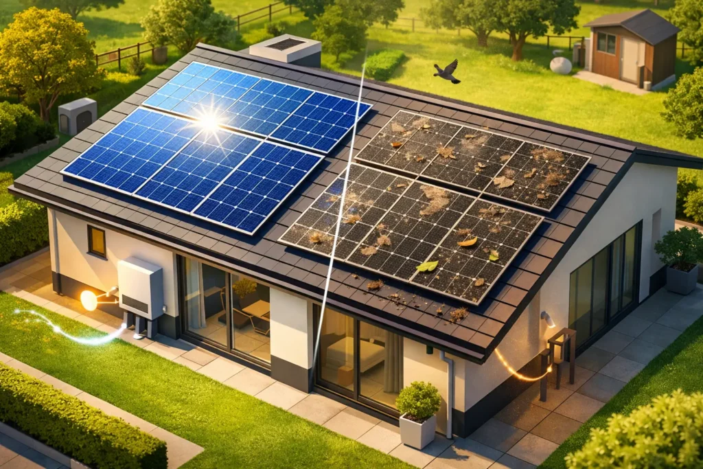 Can Dirty Solar Panels Reduce Output at Home?
