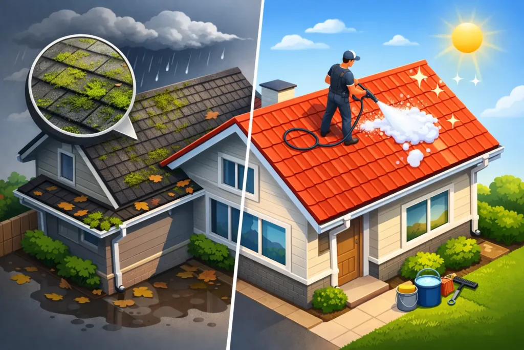 When Should Roof Be Cleaned? Signs and Timing