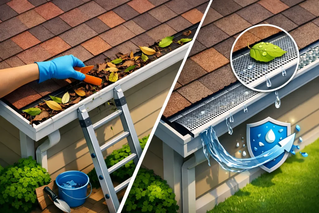 Gutter Cleaning vs Gutter Guards for Your Home